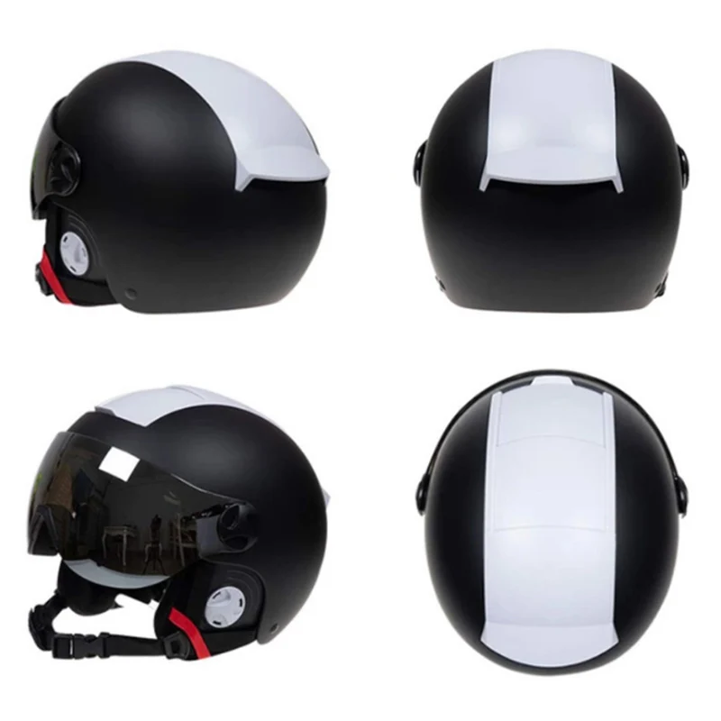 Black White LOCLE CE Certification Skiing Helmet Men Women Ski Helmet Outdoor Sports Ski Snowboard/Skateboard Helmet ABS+PC+EPS 52-63cm - Цвет: Black White