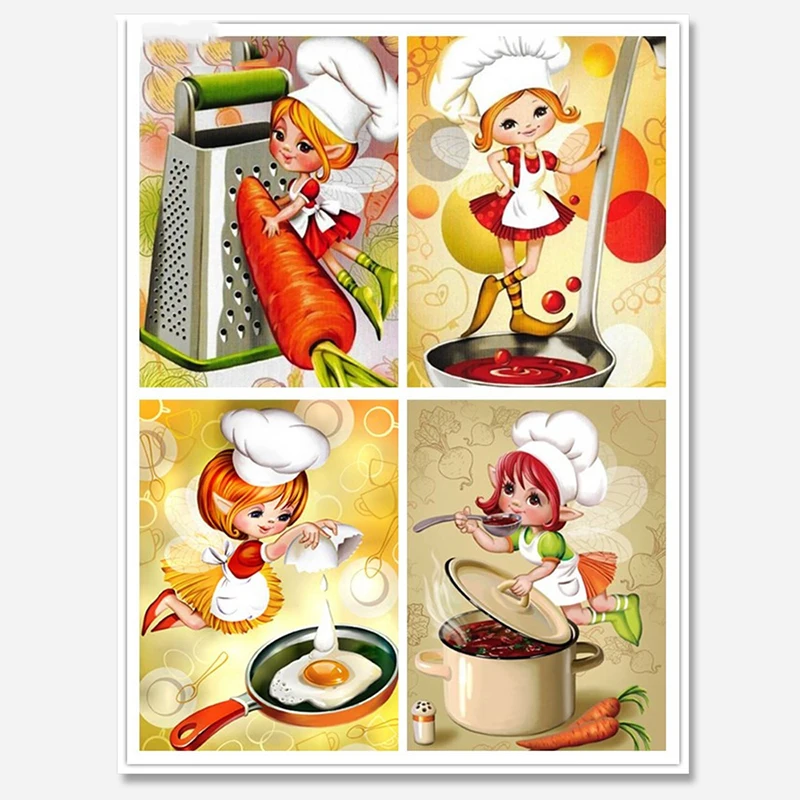 Алмазная живопись мультяшная полноразмерная вышивка готовка картина стразы