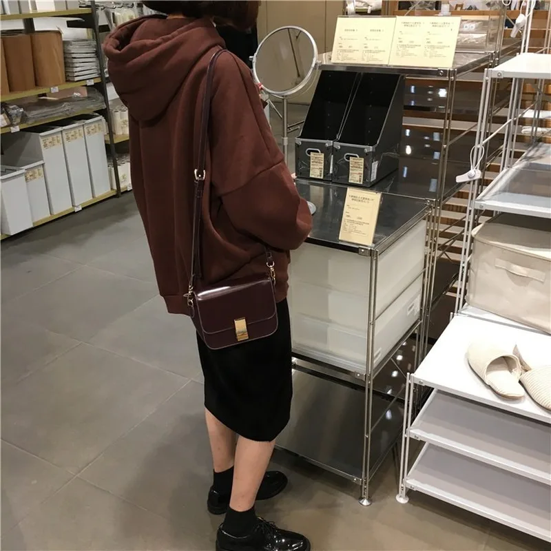 

Solid Color Pullover Hooded Pocket Drawstring Casual Sweatshirt Women Long Sleeve Japanese Fashion Oversized Hoodies Autumn New