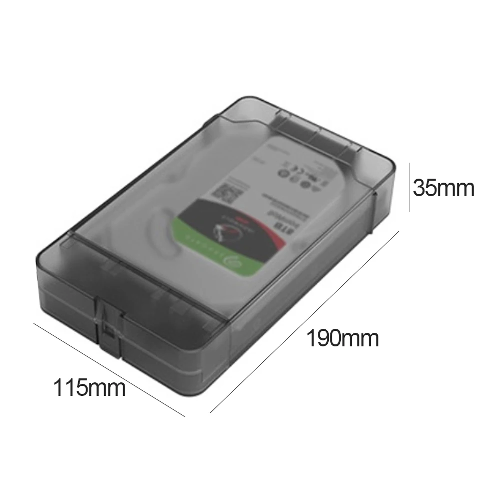 

2.5 3.5 inch USB 3.0 HDD SSD Case USB to SATA I II III Translucent External Box UASP Mobile SSD Box Support 16TB for PC Laptop