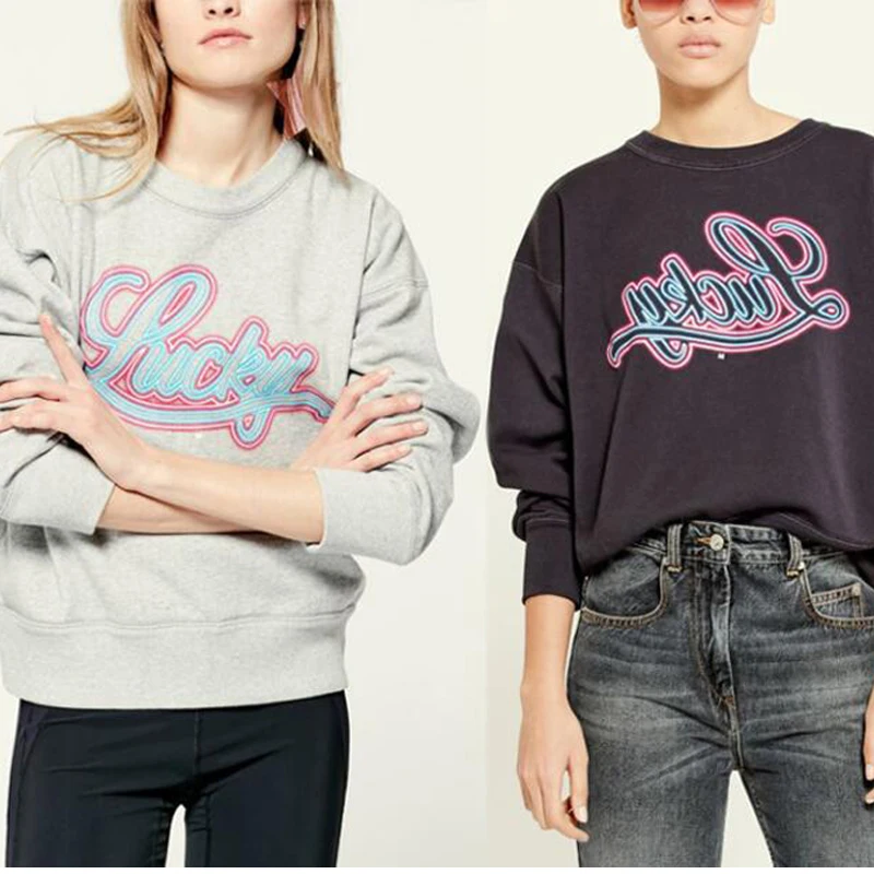 

Женская толстовка, Новинка осени 2021, пуловер с круглым вырезом и длинными рукавами, свитшот с надписью, универсальный облегающий спортивный...