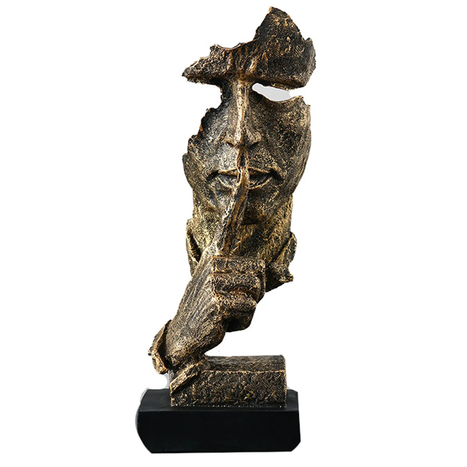 Бесшумная золотая статуя абстрактная из смолы Мужская Scilent в ассортименте | Дом и