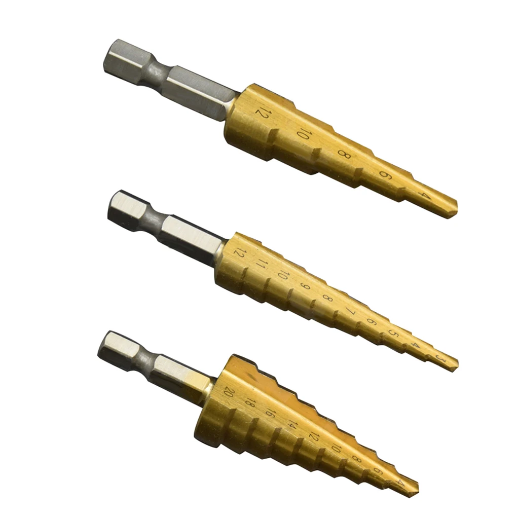 3 шт. Hss Сверло ступенчатое комплект конический дыропробивной пресс с коническим