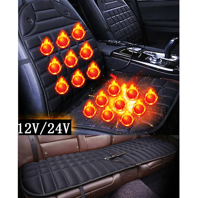 

12v/24v Single/double/rear Electric Heated Car Seat Cushions For Winter Keep Warm Heating Covers Quality Guarantee E3 X35