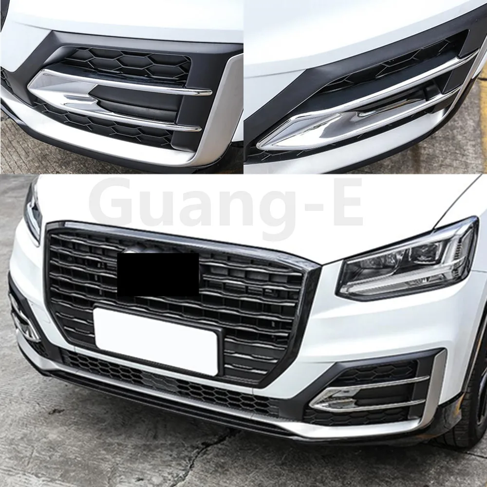 Для Audi Q2 Q2l 2018 2019 2020 автомобильный стикер Стайлинг детектор Abs накладка Передняя