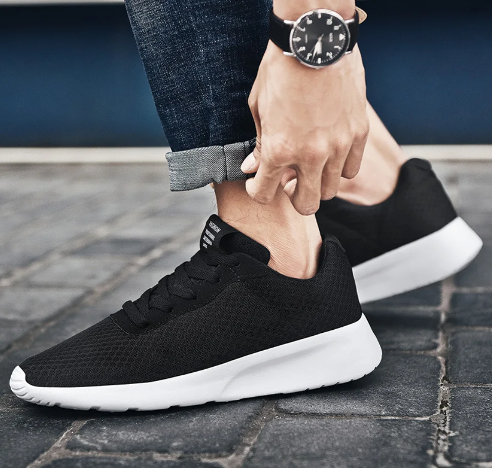 

2021 Spring New Men Casual Shoes Lace up Men Shoes Lightweight Comfortable Breathable Walking Sneakers