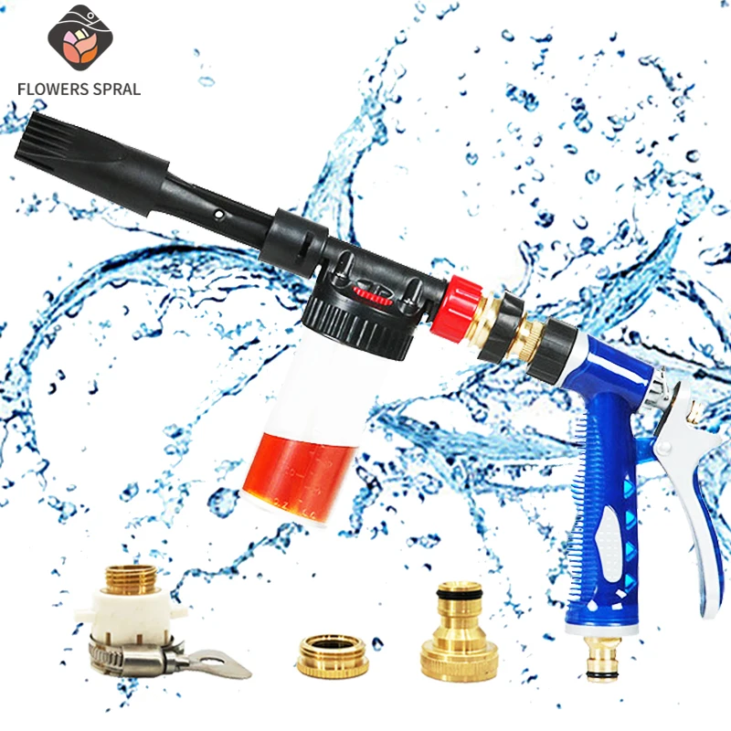 

2021 Multifunctional Garden Watering Spray Gun High Pressure Household Sprinkler Foam Car Wash Nozzle Spray Gun Watering Tool