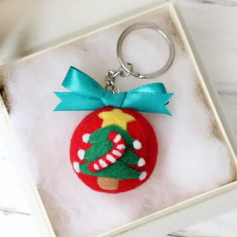 Рождественский брелок ручной работы материал из шерстяного войлока DIY посылка
