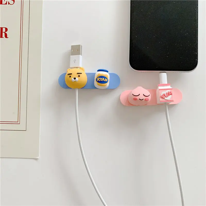 

Cartoon Cute Lovely Usb Protector Cable Case Clip For Desktop Tidy Management Clips Cable Holder for Mouse Headphone Organizer