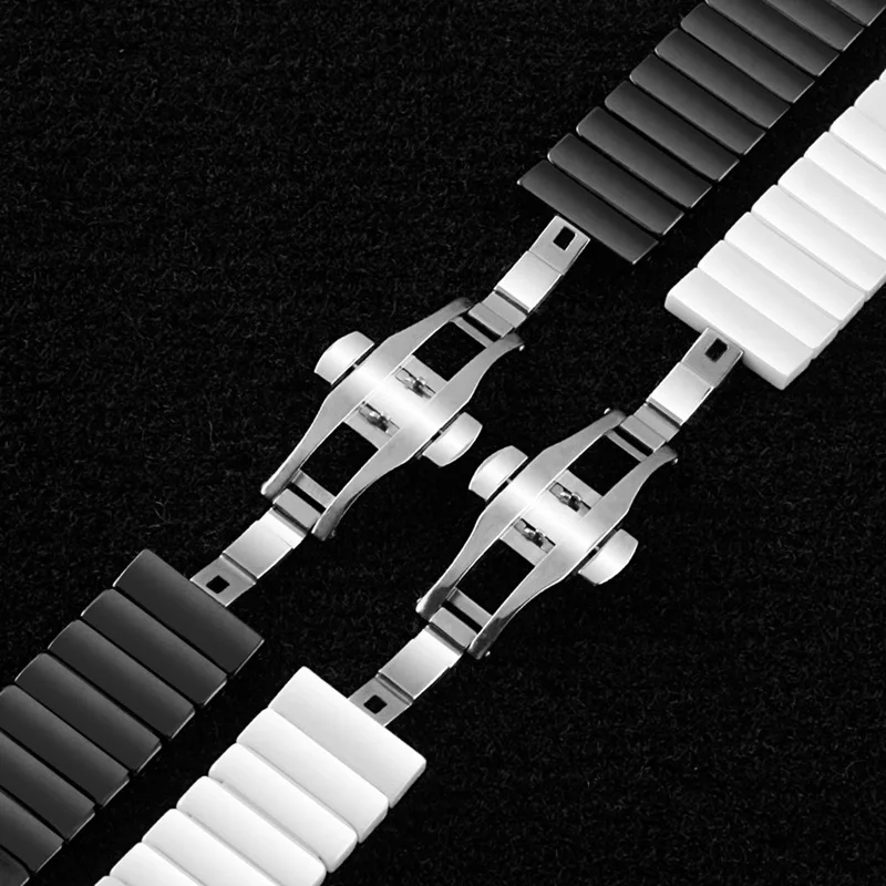 

Ceramic Watchband 20 22 24mm Watch Links Bracelet Ceramic Watchband Bracelet Wristwatch Strap Replacement Watch Accessories