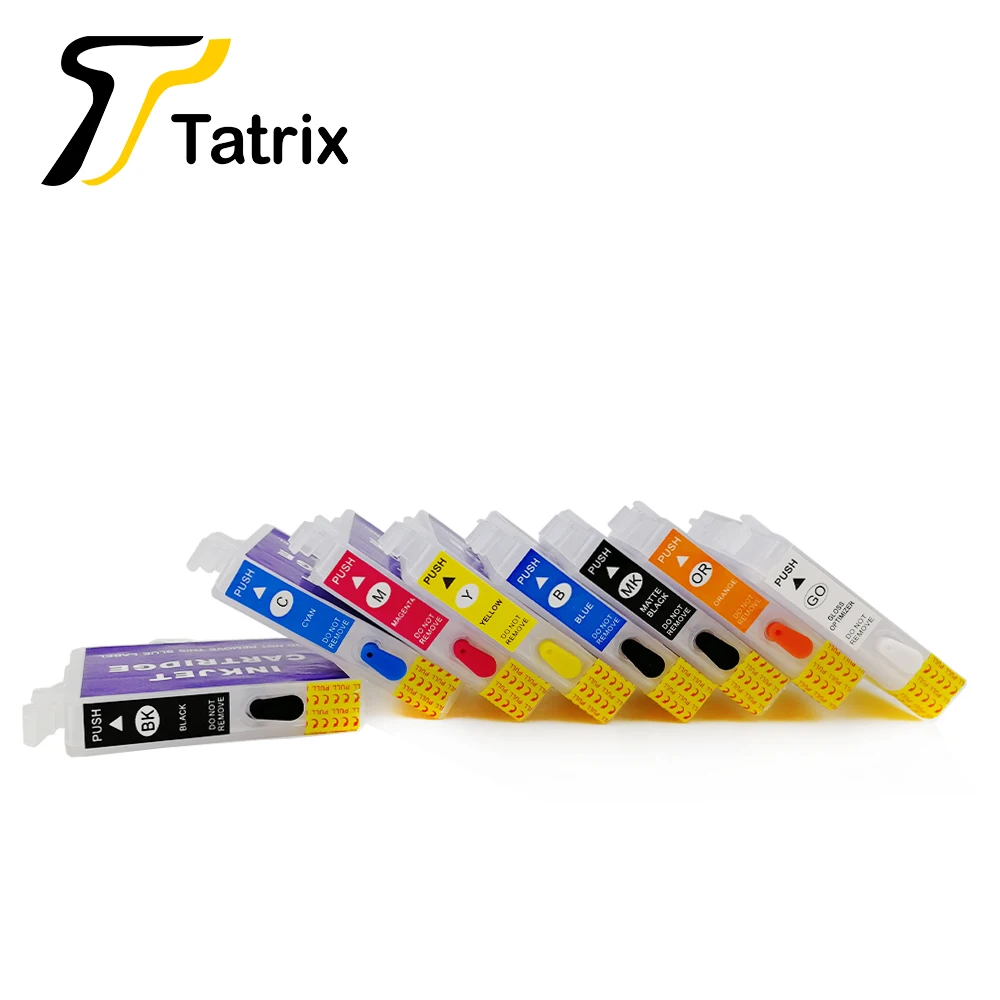 Татрикс для epson 8PK T0540 T0549 пустые многоразовые картриджи R800 R1800 с микросхемами