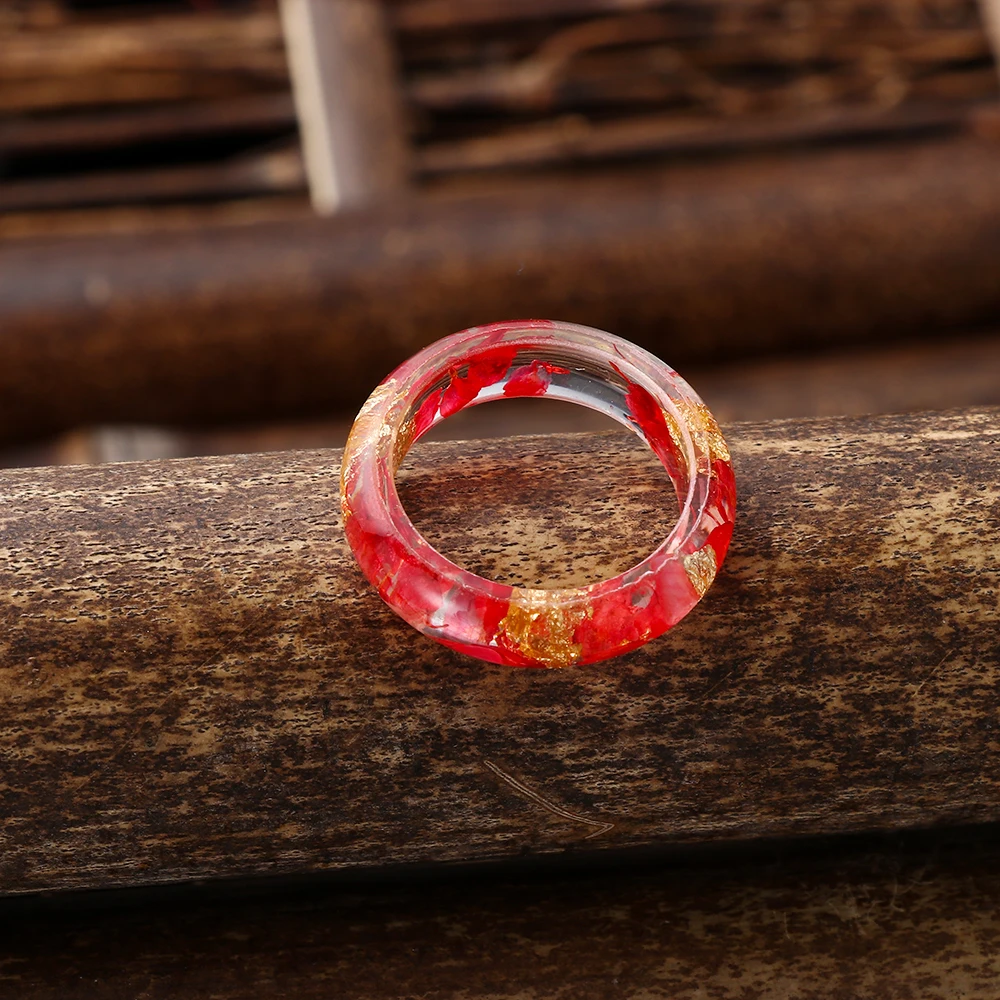 Кольцо из древесной смолы кольцо прозрачной эпоксидной модное свадебное