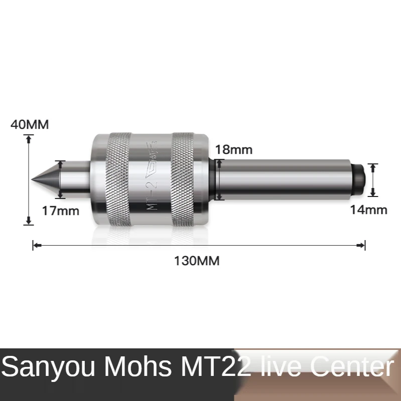 

New Accuracy Steel Silver MT2 0.001 Lathe Live Center Taper Tool Live Revolving Milling Center Taper Machine Accessories
