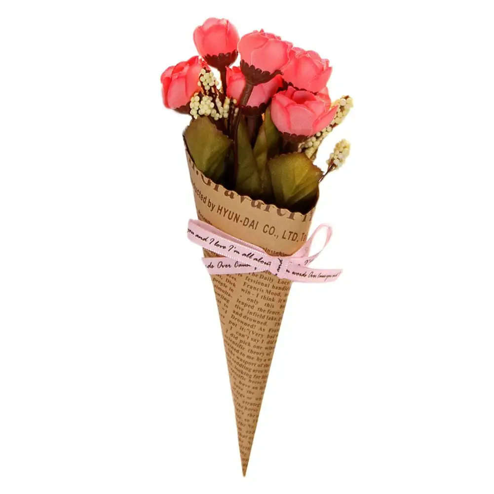 Миниатюрный бумажный тюбик цветок для вечерние ринки свадьбы чистое и свежее