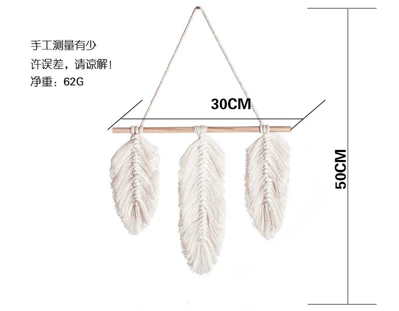 

Bohemian Creative Weaving Leaves Wall Hanging Home Ornament Bedroom Pendants Wall Tassel Decoration room decor room decoration