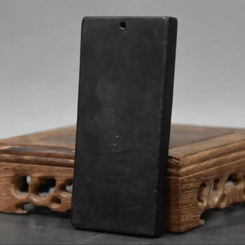 

Hongshan culture archaize black iron meteorite sculpture dragon god beast amulet statue