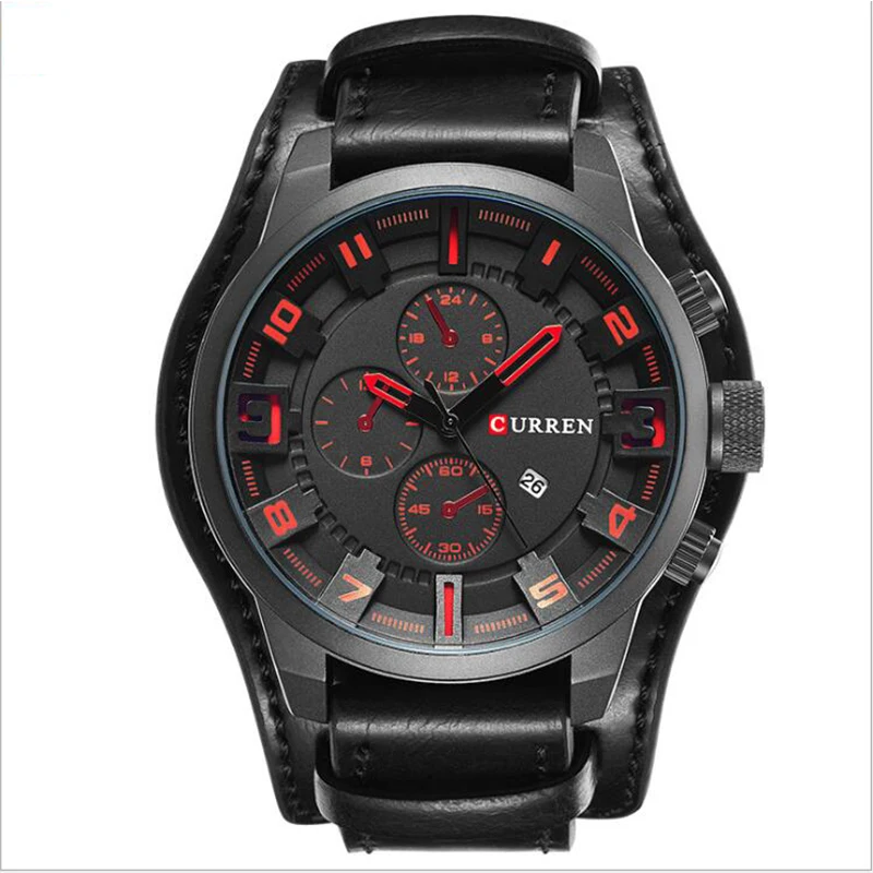 

2021 Top Brand Luxury Mens Watches Male Clocks Date Sport Military Clock Leather Strap Quartz Business Men Watch Gift