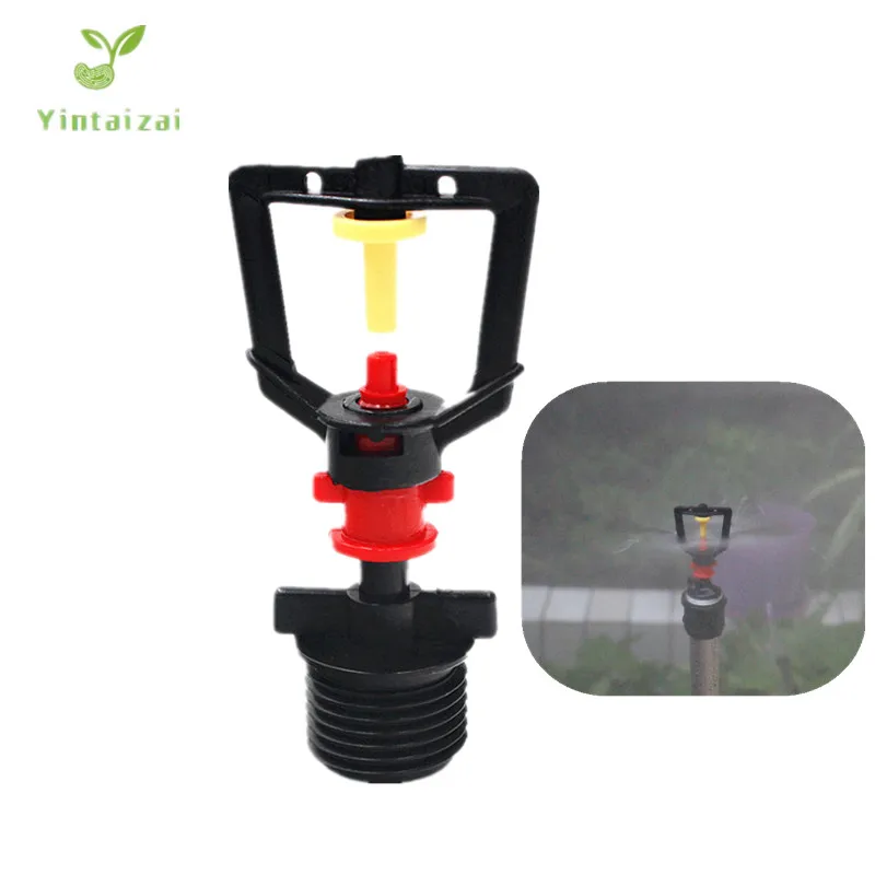 

50PCS Refraction Sprinkler With 1/2" Screw Misting MicroSprayer For Garden Watering Micro Drip Irrigation Fittings