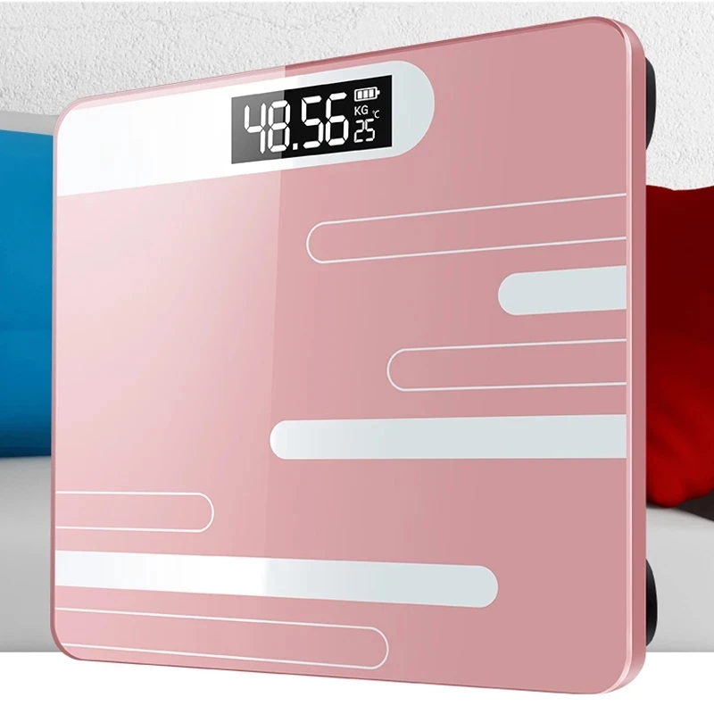 

Digital Weight Scale LCD Display Body Weighing Health Bathroom Floor Electronic Body Floor Scales Glass Smart Scales Battery