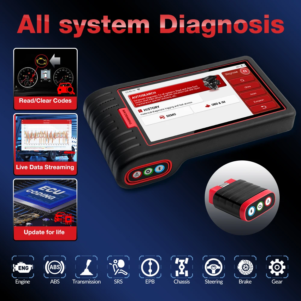 Автосканер Thinkcar Thinkscan Max OBD2 диагностический инструмент для автомобиля считыватель кодов Ecu с функцией