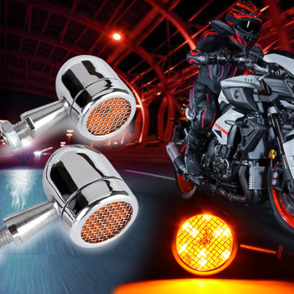

2 шт., светодиодные мотоциклетные Сигналы поворота для Honda Yamaha Cafe Racer