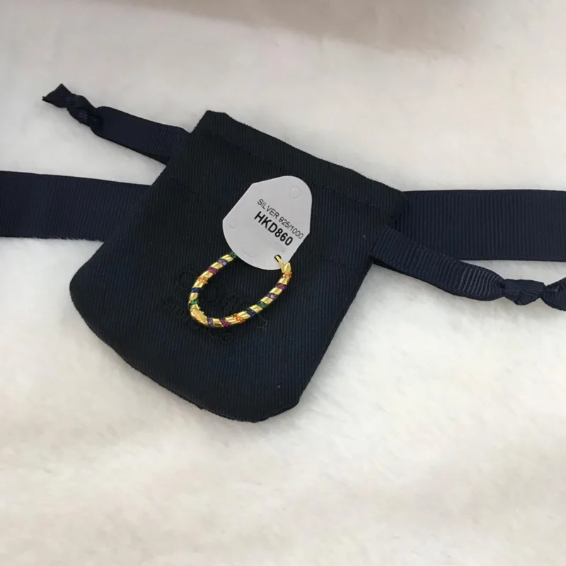 Модный шарм копия 1:1 желтый разноцветный обруч моно серьги с полосками женские