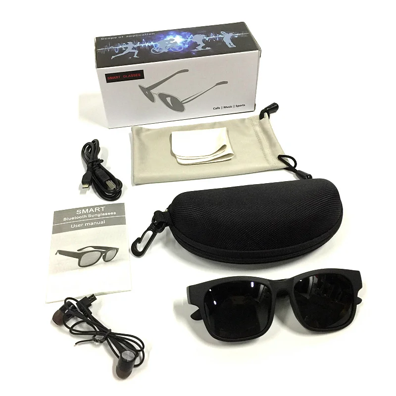 저렴한 새로운 5.0 선글라스 헤드폰 지원 블루투스 이어폰 헤드셋 마이크가있는 스마트 안경 스포츠 마이크 스피커 무선 스테레오