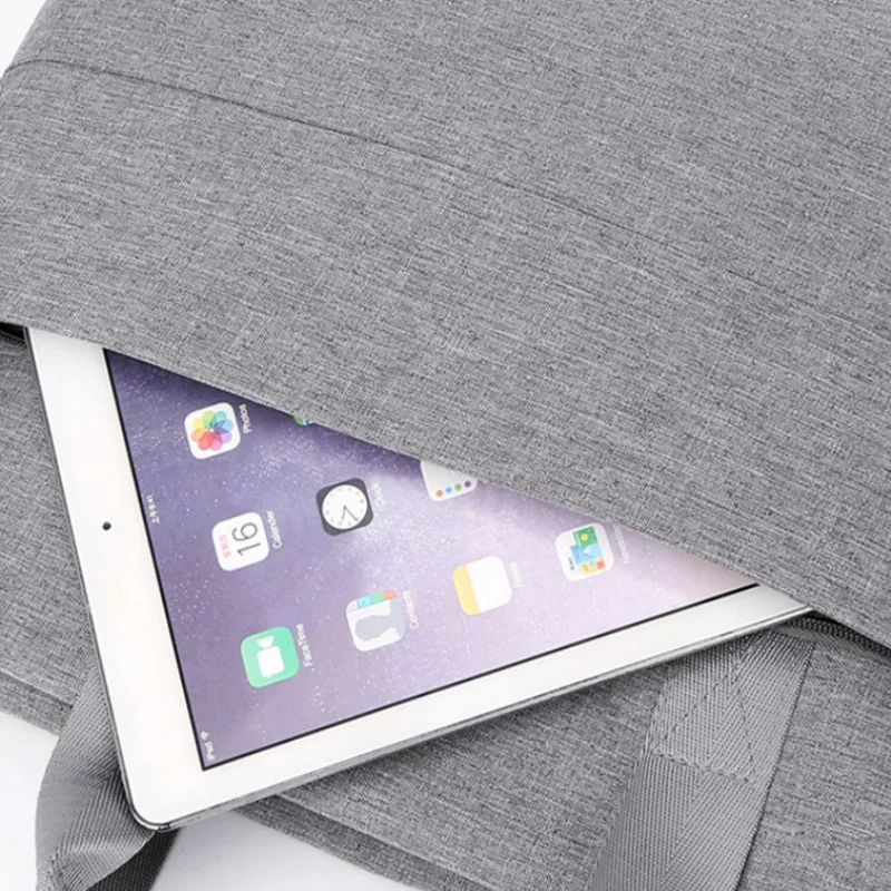 14 Inches Briefcase Document Polyester Cloth Stereoscopic Portfolio Portable Office Meeting Multi-functional Laptop Bag 2 Colors