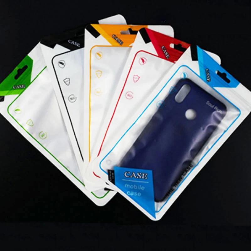 

100PCS Cell Phone Case Ziplock Bags 12 Colors PP Plastic Cell Phone Pouch Bags Packaging Ziplock Sealing Bag 12*21cm