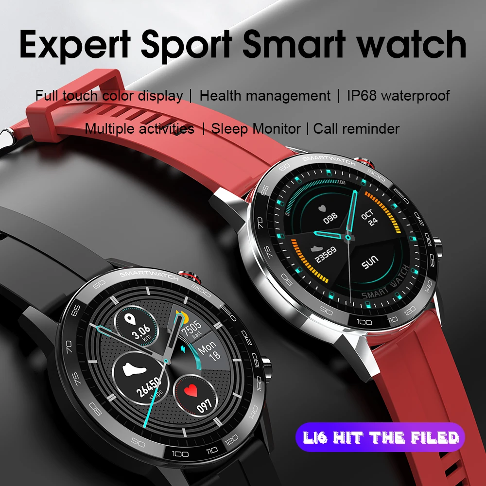 

Abay L16 Smart Watch Men ECG+PPG IP68 Waterproof Bluetooth Music Blood Pressure Heart Rate Fitness Tracker Sport Smartwatch