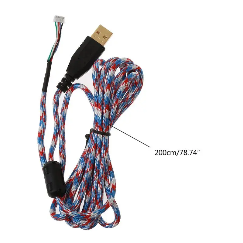 

Umbrella Rope Mouse Cables Soft Durable Wire for logitech G500 G500S Mouse