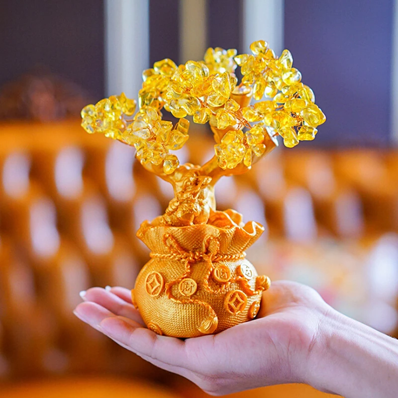 

Home Feng Shui Ornaments Money Tree Furniture Lucky Tree Decorating Office Desk Tv Wine Cabinet Craft Table Decor Gifts