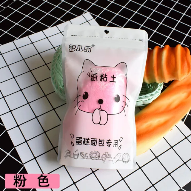 Pink 100 г/пакет мультяшная бумага для кошки Полимерная глина Пластилин слайм моделирование глина художественная модель легкая глина Развивающие игрушки для детей подарок - Цвет: Pink