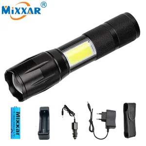 ZK5 мощный светодиодный фонарик T6 COB, масштабируемый, 4 режима, водонепроницаемый фонарь для кемпинга, фонарь для велосипеда