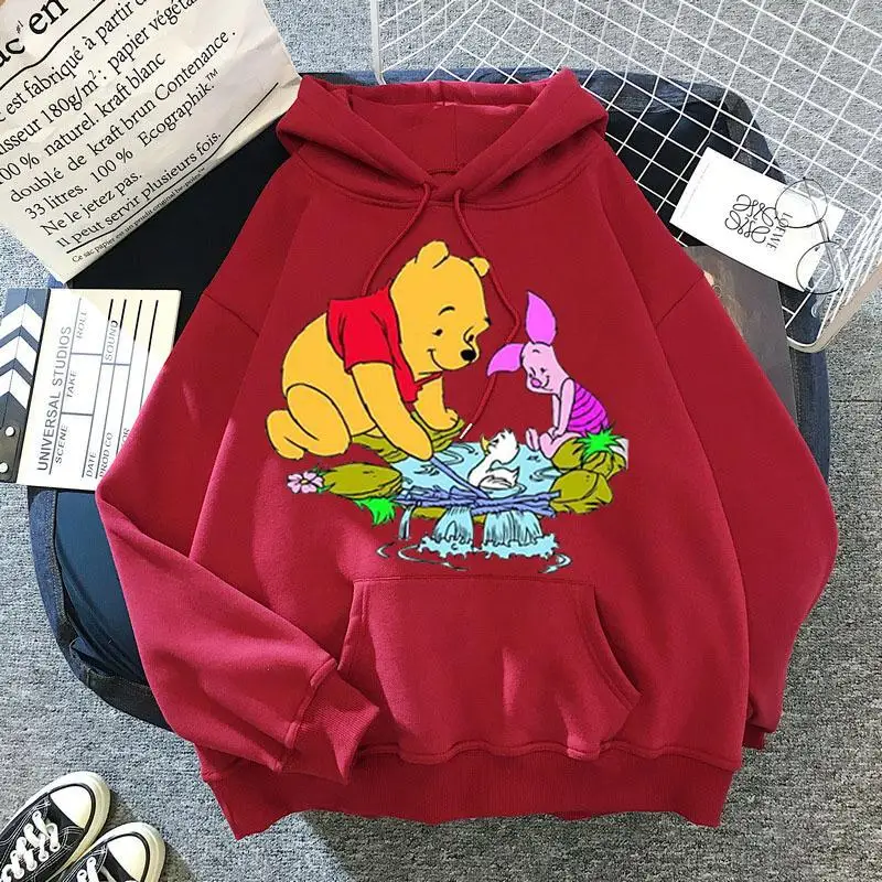

Disney Hoodies oversized print Pocket Sweatshirts Hooded Harajuku winter Casual Vintage Korean Pullovers Women sweatshirts