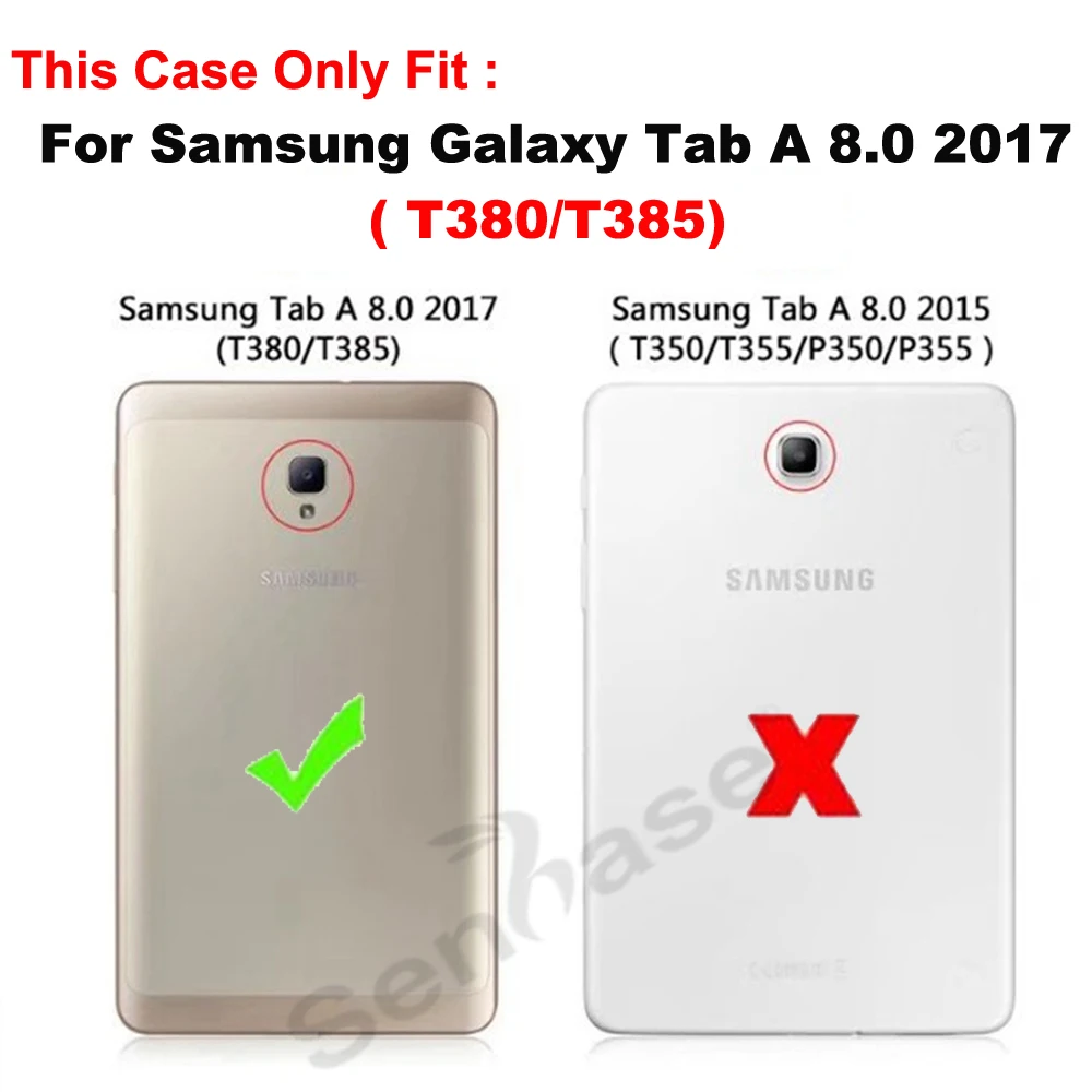 Ударопрочный чехол для планшета Samsung Galaxy Tab A 8 0 дюймов 2017 T380 T385|Чехлы планшетов и
