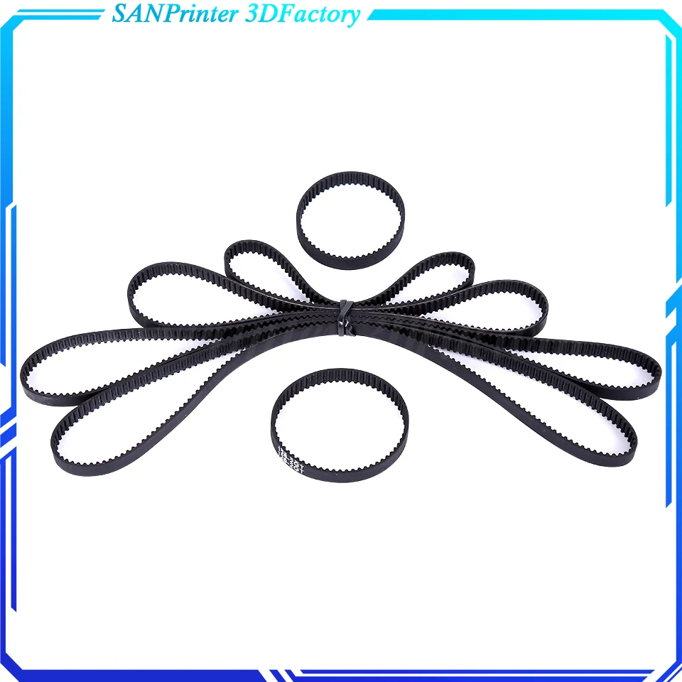 3D Printer Parts GT2 Closed Loop Timing Belt Rubber 2GT 6mm376 378 380 382 384 386 388 390 392 394 396 398 400 402mm Synchronous images - 6