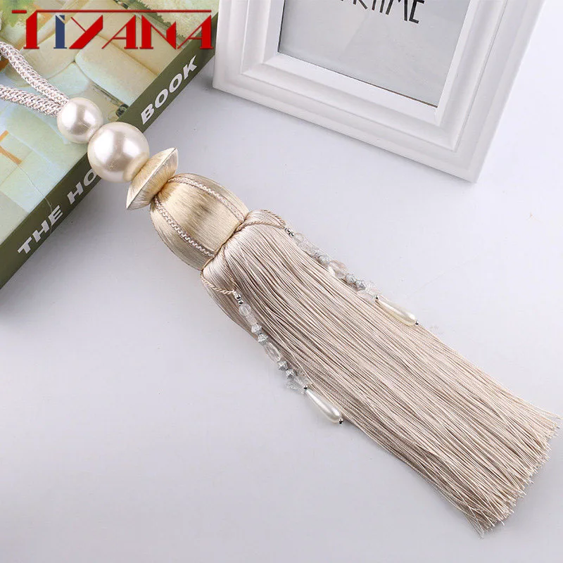 1 пара завязки для штор с жемчужинами и бусинами|tassel tieback|tiebacks for curtainshanging tassels |