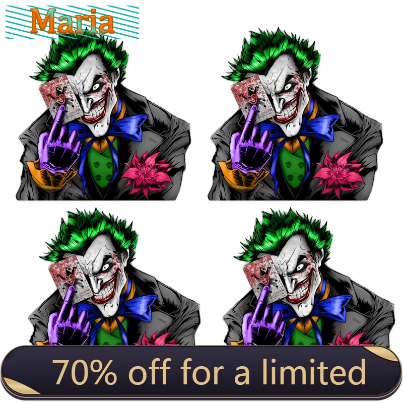 

Smiling Joker Fine 3D Car Sticker Styling GTR Scratch-Proof for Bumper Window Laptop JDM JEEP Van bike offroad RV A4 Q3 Polo