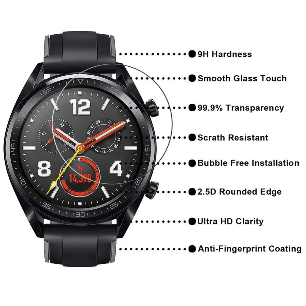 3 шт. Защитное стекло для huawei часы gt gt2 46 мм Защитная пленка экрана на hauwei 2 smart watch