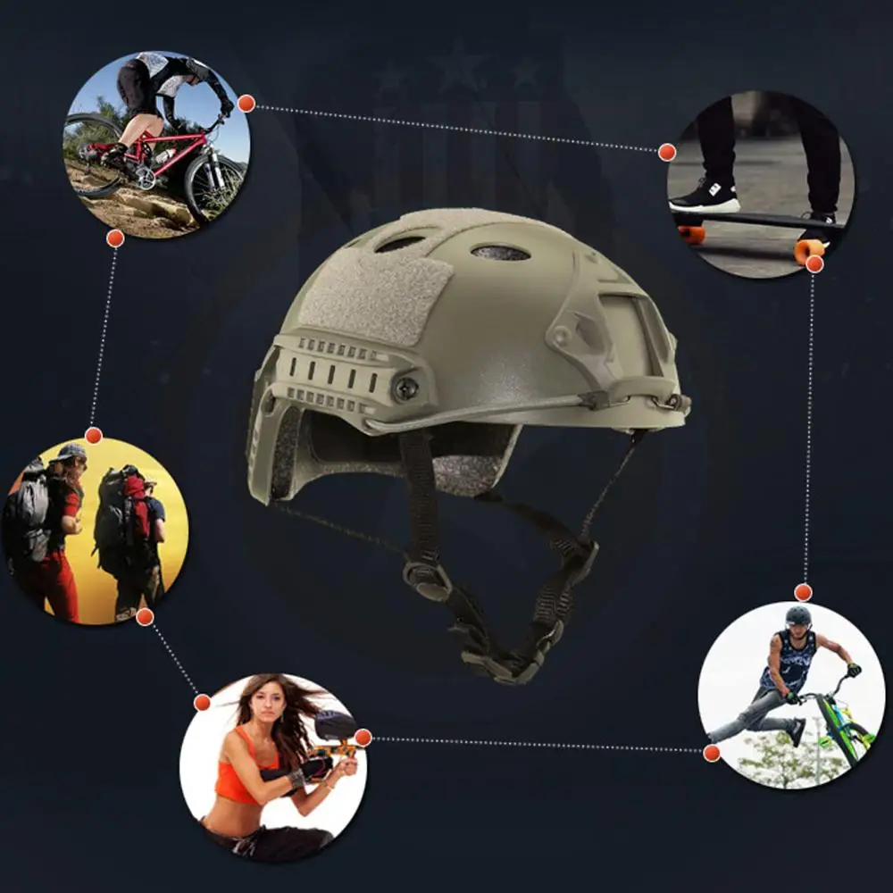 Lightweight FAST PJ Tactical Helmet Airsoft MH Cover Outdoor Painball CS SWAT Riding Protect Equipment | Спорт и развлечения