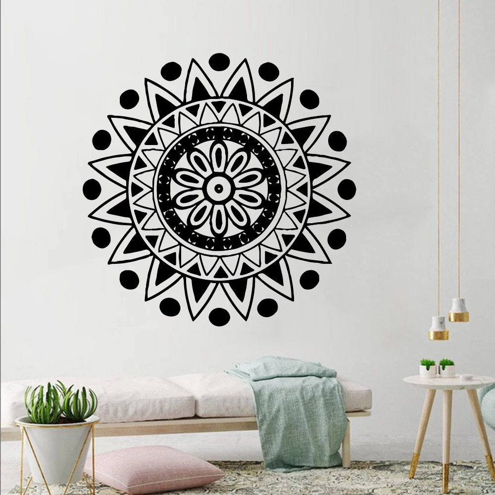 

Delicate Mandala Wall Stickers Home Decor Murals Removable Vinyl Livingroom Children Room Decals Naklejki Na Sciane HJ0576