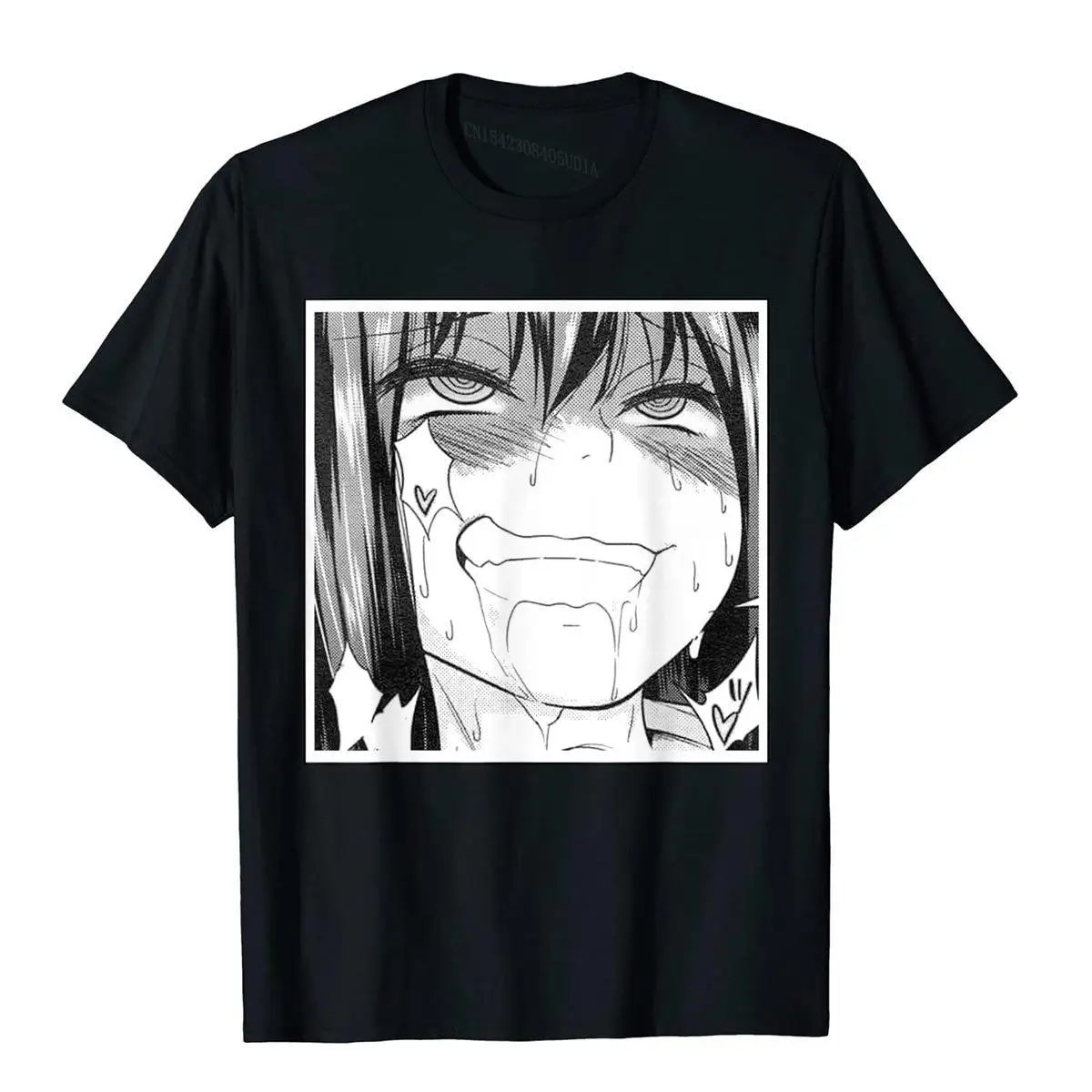 

Ahegao Anime Hentai Funny T-Shirt Plain Simple Style Top T-Shirts Cotton Man Tops Shirts Harajuku Oversized Streetwear