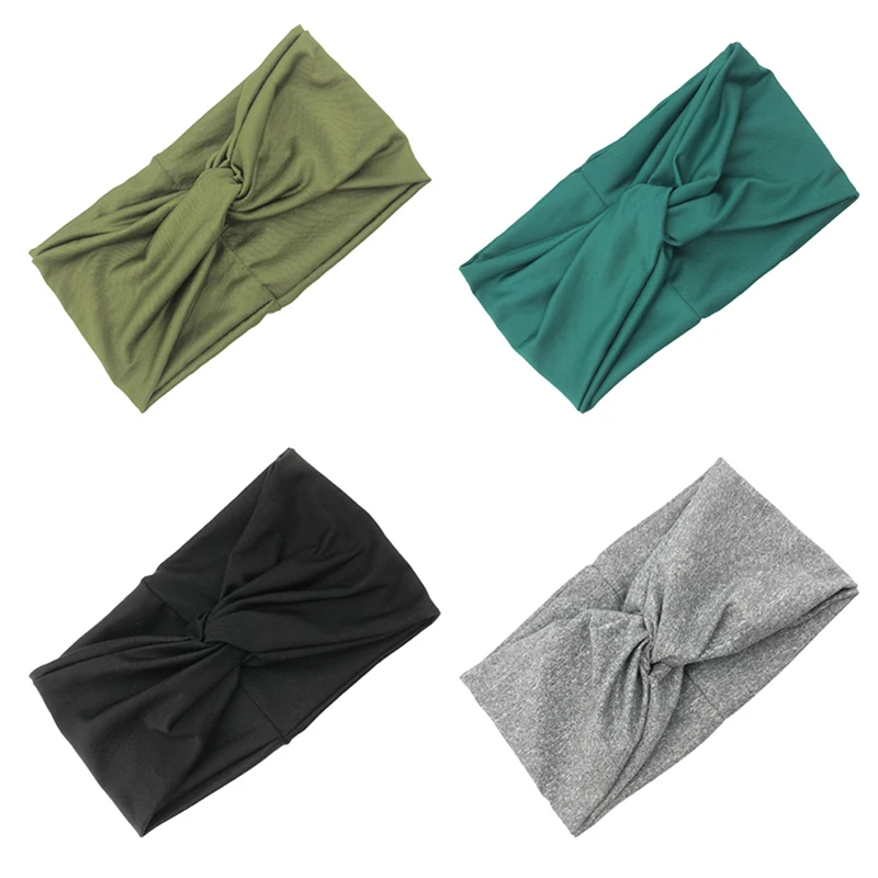 

Women Cross Knot Headband Solid Stretch Hair Band Girls Twist Elastic Hairband Turban Bandage Hair Accessories
