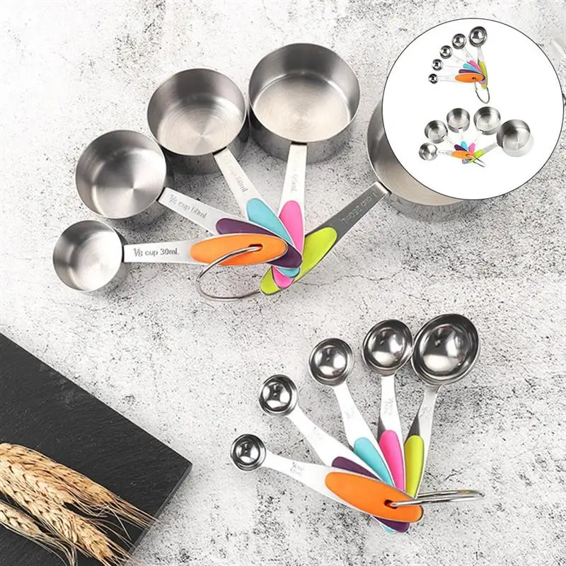 

10 Pcs 1 Set Household Measuring Scoops Portable Stack-Able Measuring Cups Kitchen Tool