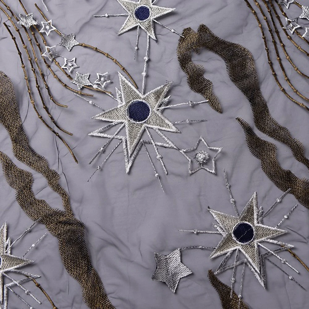 

Lace Fabric Star Embroidery 2020 New Design African Soft Comfortable fabric 5yard Latest Models