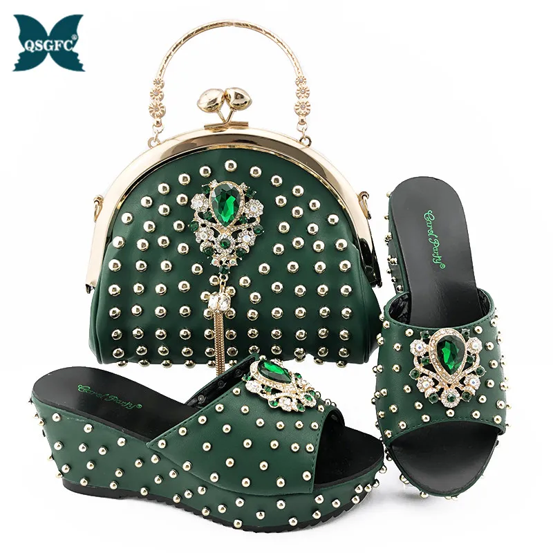 Классические африканские Женские королевские свадебные туфли и сумка