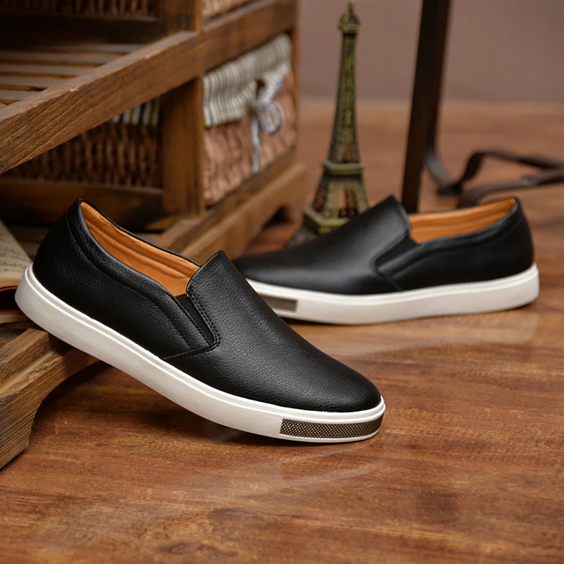 Модная повседневная обувь мужские классические лоферы на плоской подошве