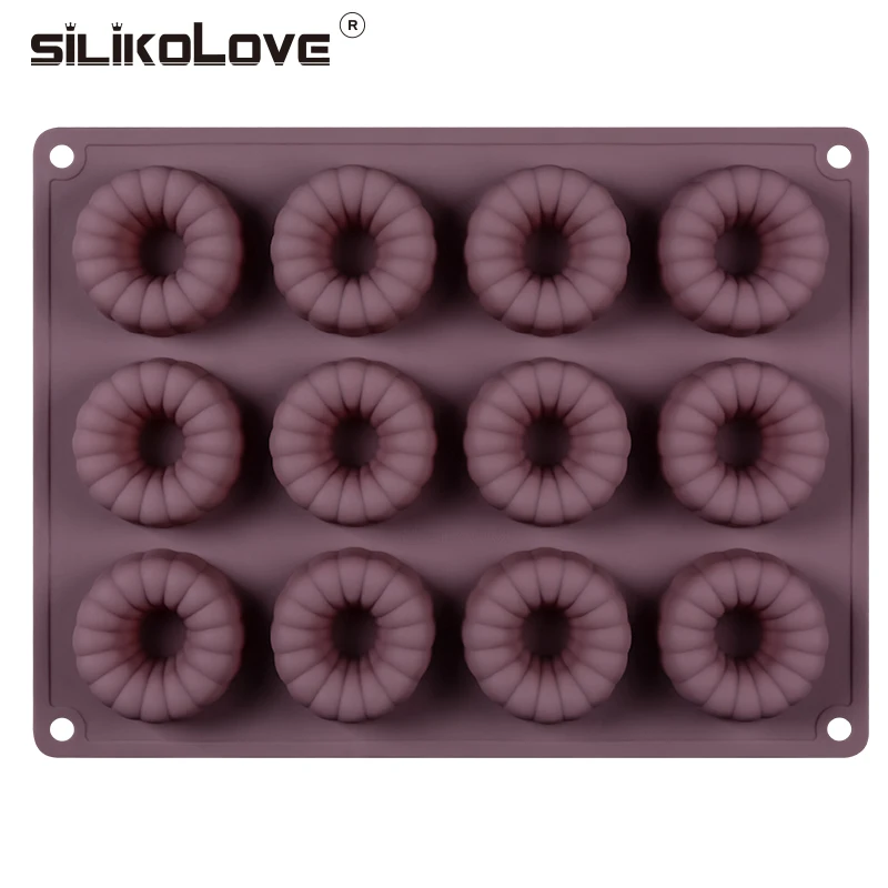 SILIKOLOVE формы для выпечки 12 ячеек Пончик силиконовая форма печенья безопасная