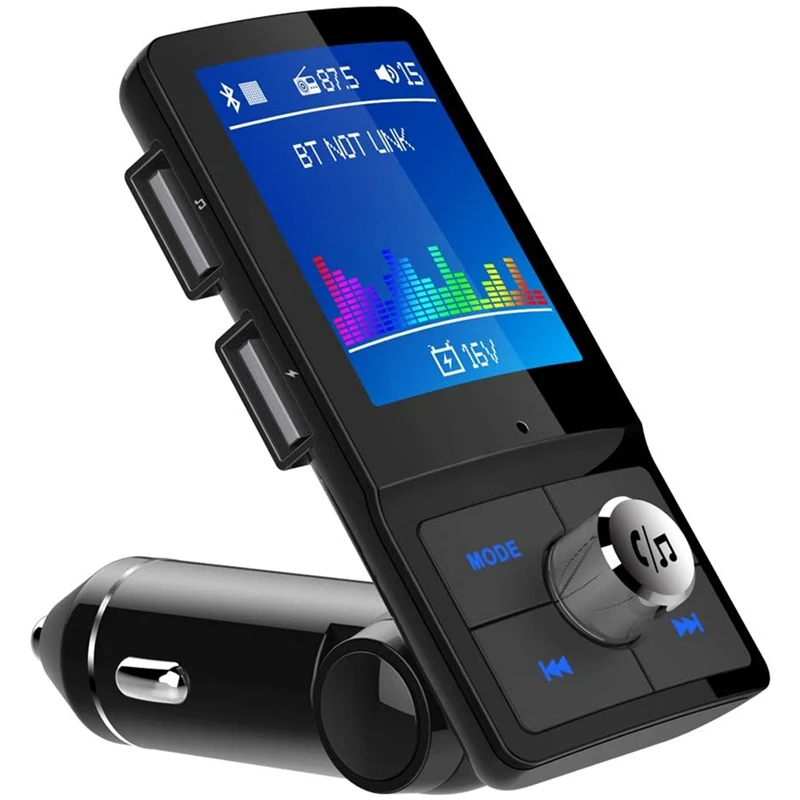 

Автомобильный Bluetooth FM-передатчик BC45, mp3-плеер, беспроводное автомобильное зарядное устройство с двумя USB-портами, аудиоприемник с цветным ЖК-...
